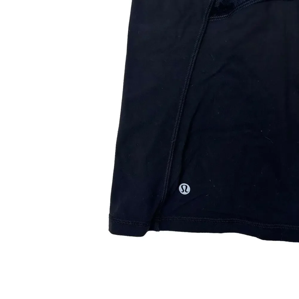 Lululemon Black Flocked Cool Racerback Tank Top Sz XS